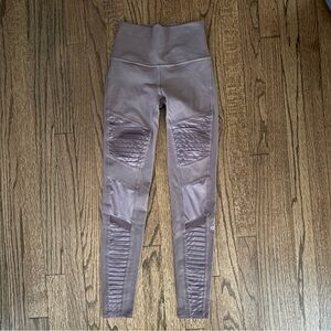 Alo Yoga Womens XS Moto Tight Legging Mauve Pink High Rise